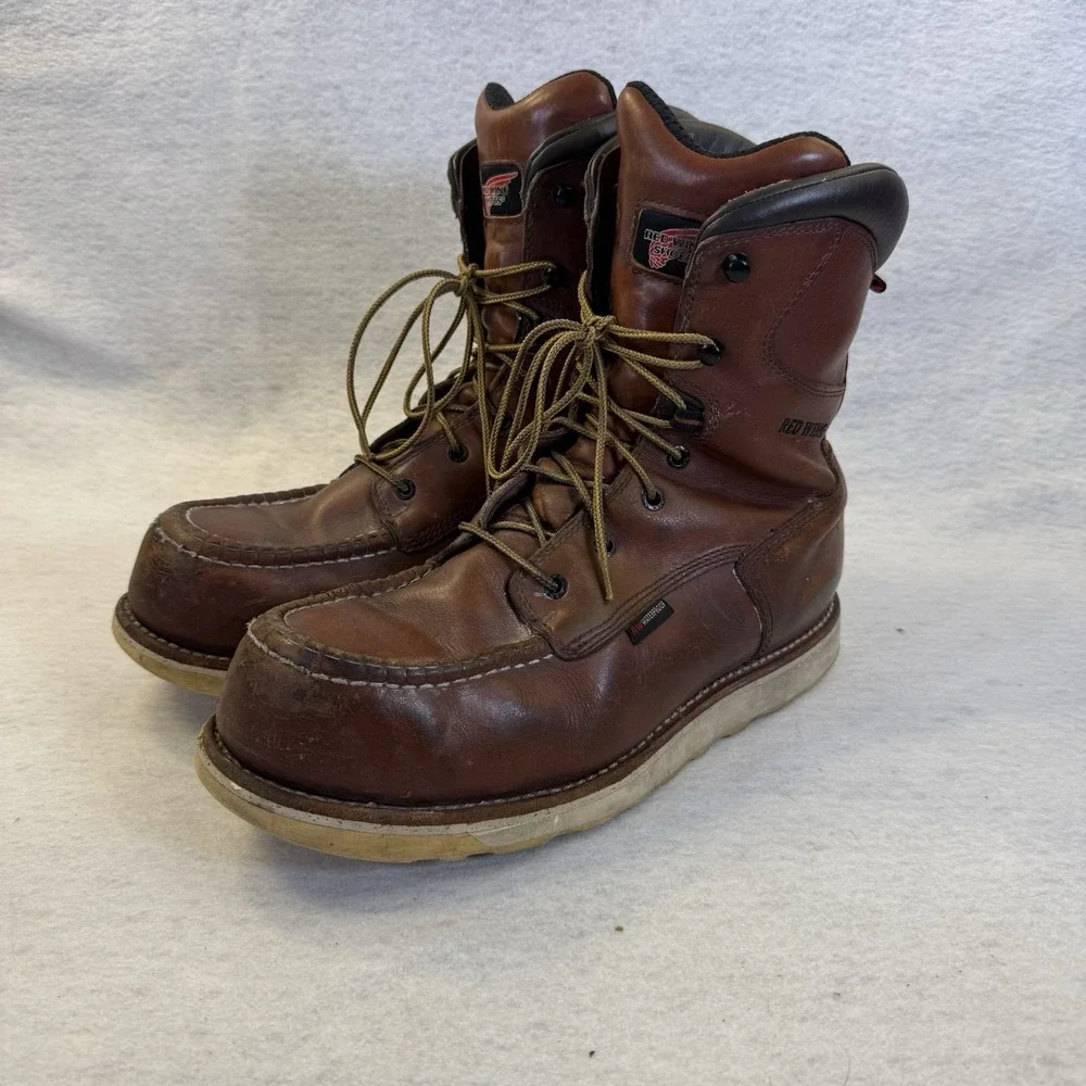 Red Wing Traction Tred Soft Toe Work Boot 411 Moc Toe Men's 11 EH Waterproof